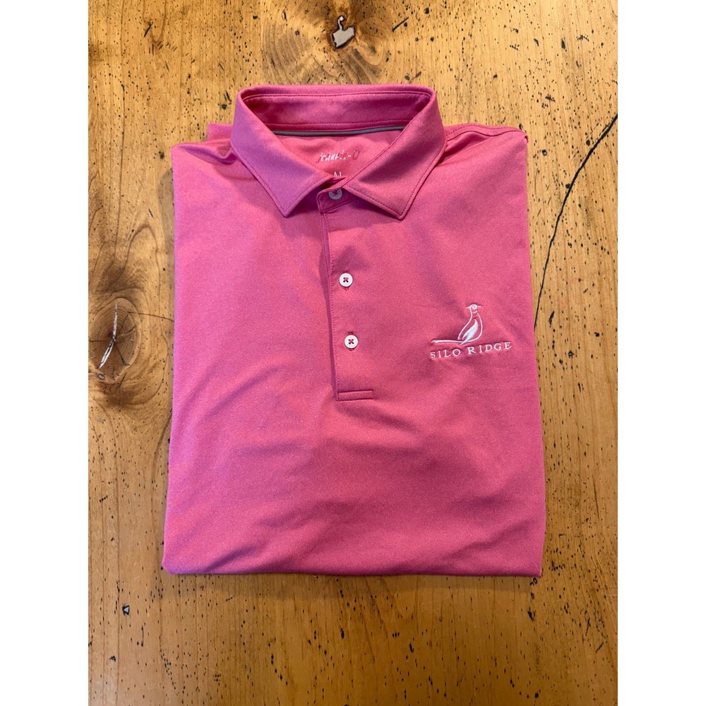 Silo Ridge • Johnnie-O Size M Pink Performance Golf Polo Short Sleeve Shirt